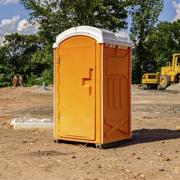 how often are the porta potties cleaned and serviced during a rental period in Universal Indiana